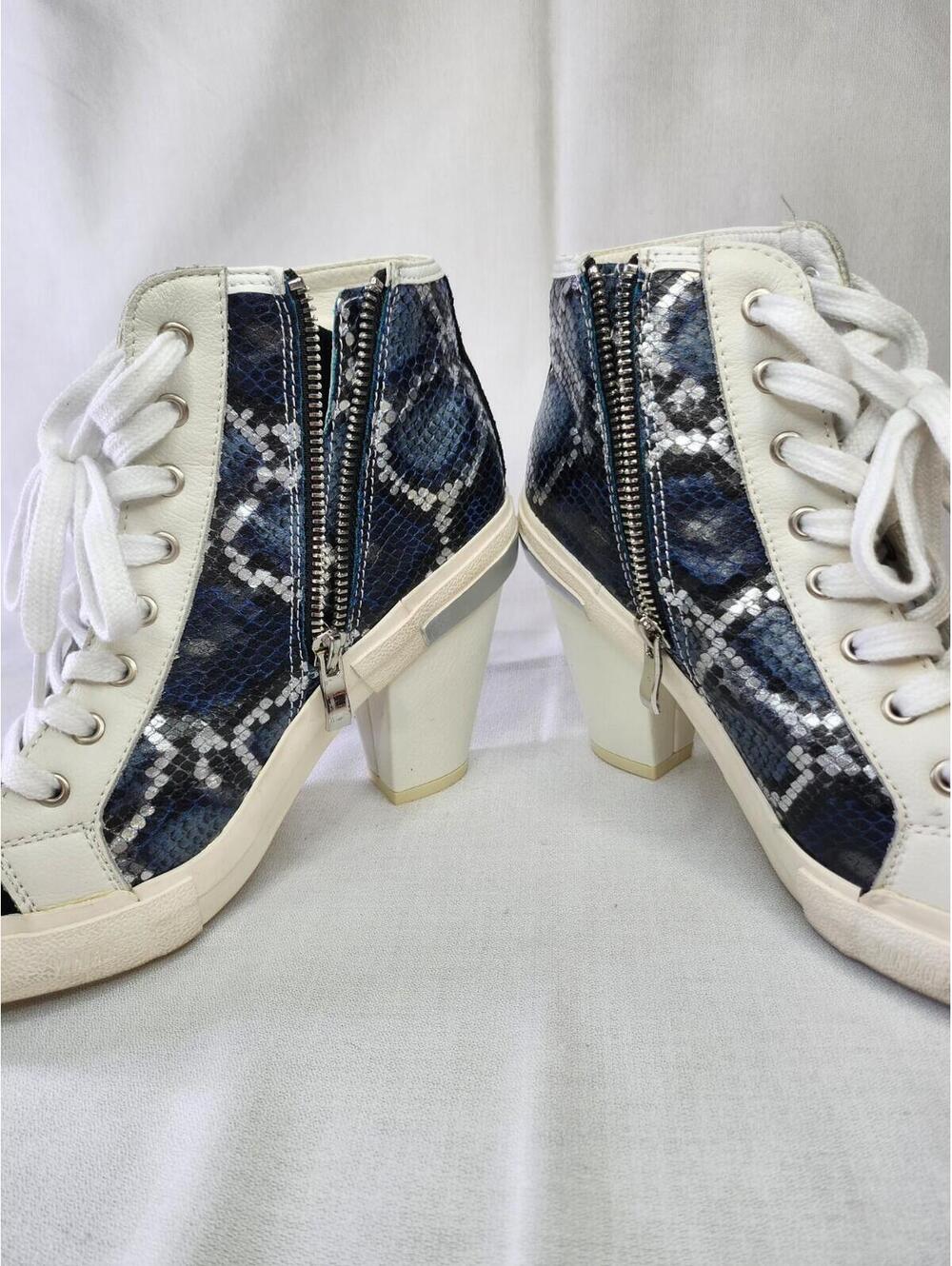 Giuseppe Zanotti Black White Snake Print Star Ankle Bootie Leather 8.5 - Picture 7 of 10
